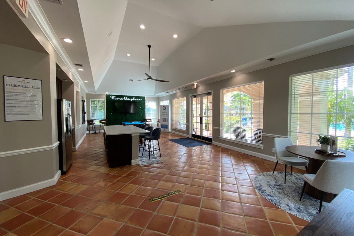 Come explore our newly renovated clubhouse _ a stylish and inviting space perfect for relaxation and gatherings.