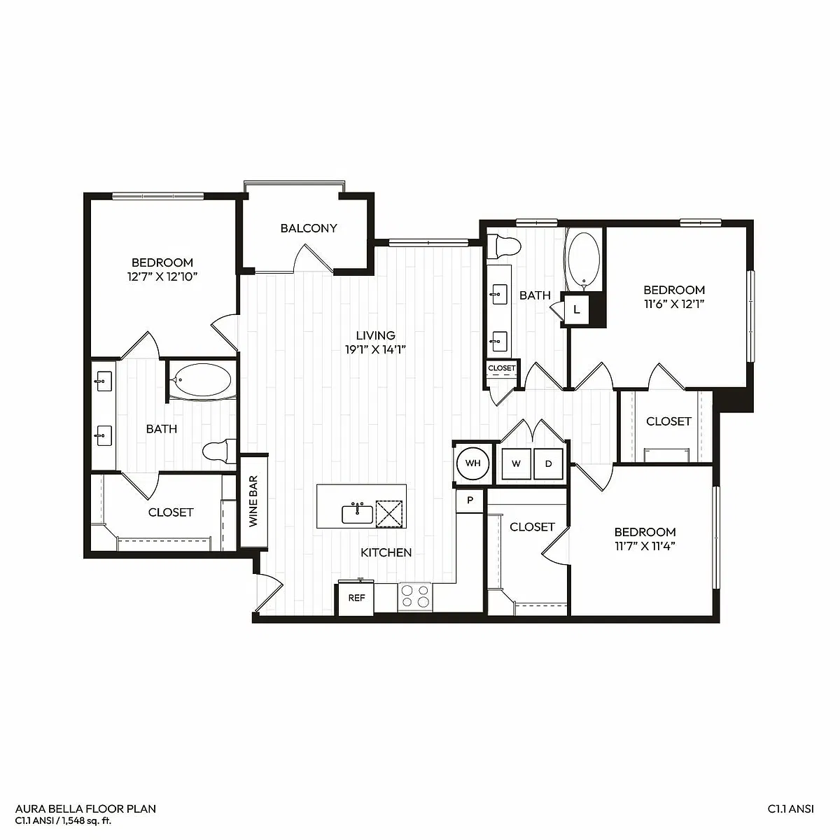 Floor plan C1.1 ANSI
