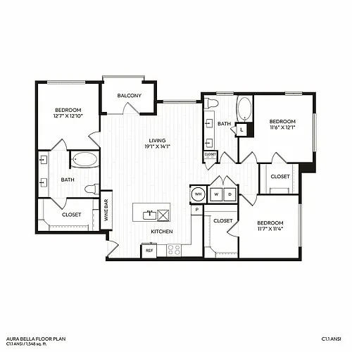 Floor plan C1.1 ANSI