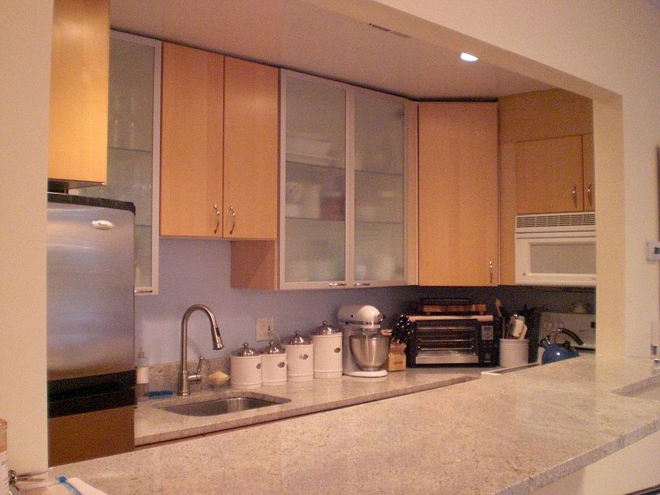 Kitchen with new granite countertops