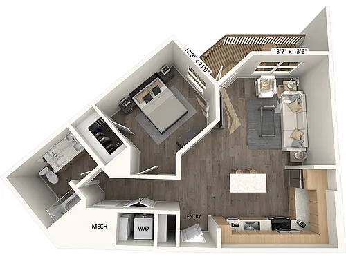 Floor plan A2-767sf-FinishIII