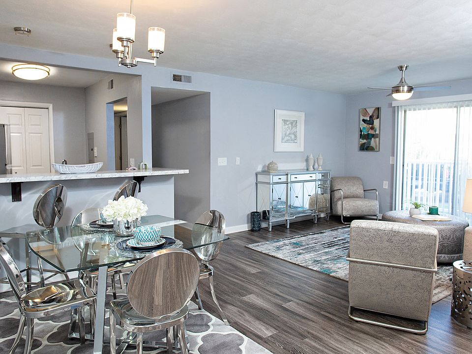 Open concept living and dining area allows for a spacious area to entertain guests.