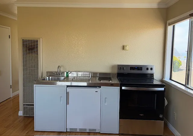 Sink and electric stove