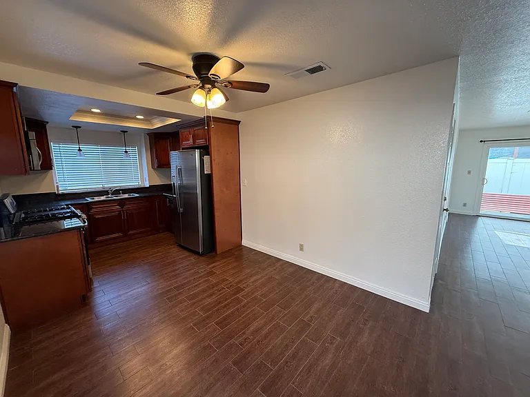 Kitchen, dining and living room