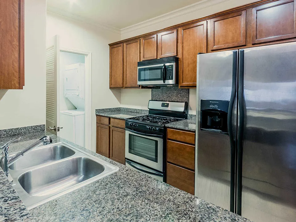 Kitchen with Granite Countertops and Stainless Steel Appliances