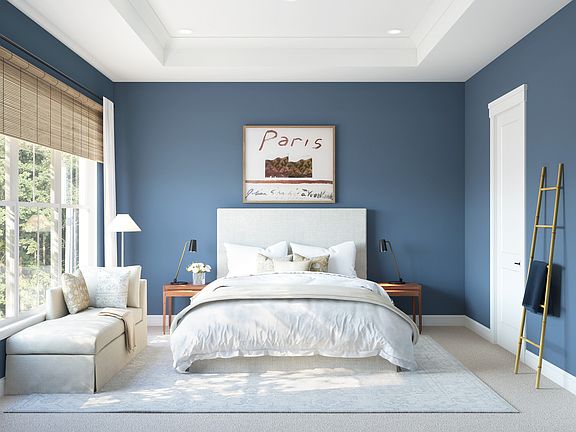Primary suite with tray ceiling