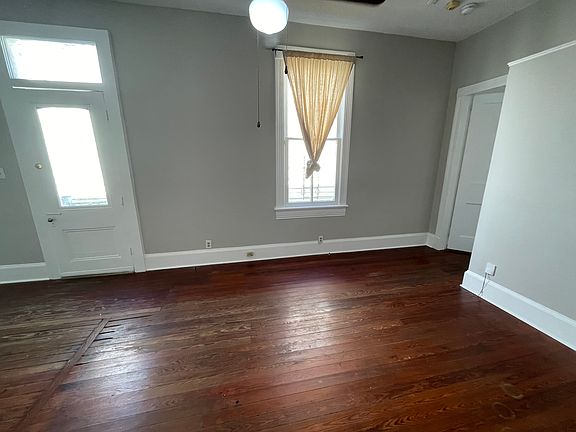 Living area showing side door entrance