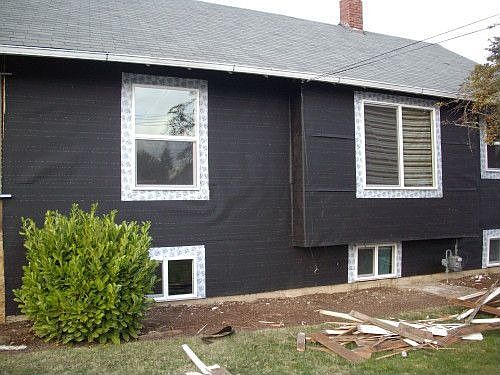 New windows and vapor barrier