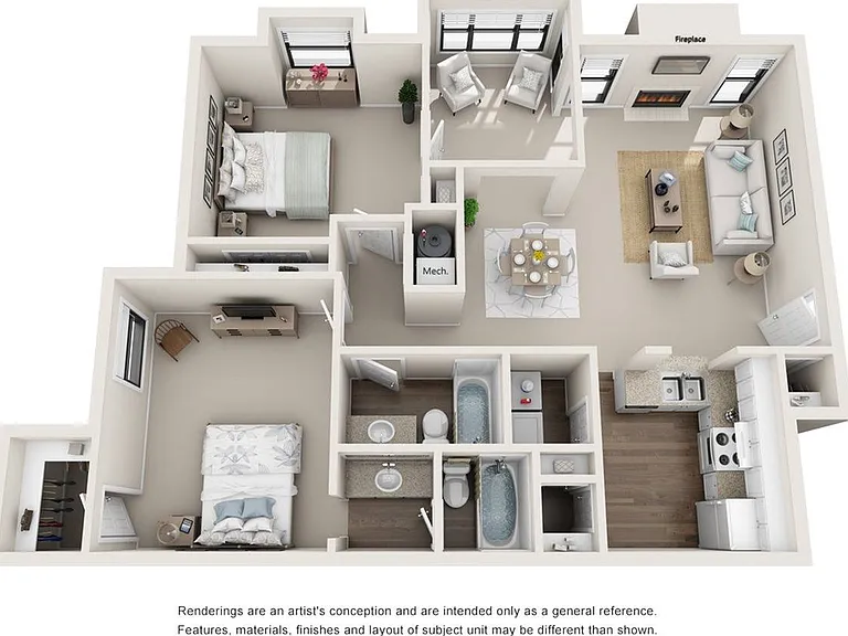 2 Bedroom | 2 Bath | 1294 SF 2 Bedroom | 2 Bath | 1294 SF