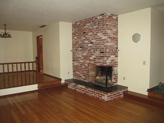 Gas fireplace in living room