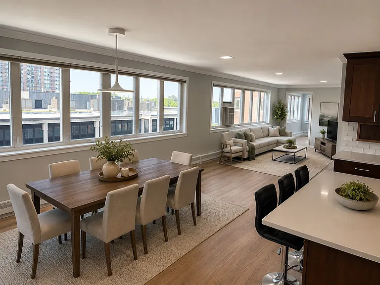 Dining & Living Room with Furniture