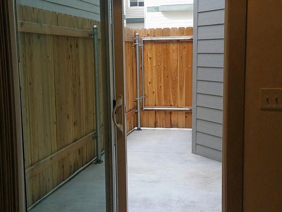 fully fenced patio