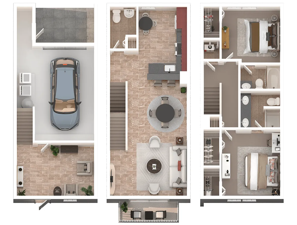 Floor plan TH2 + Den