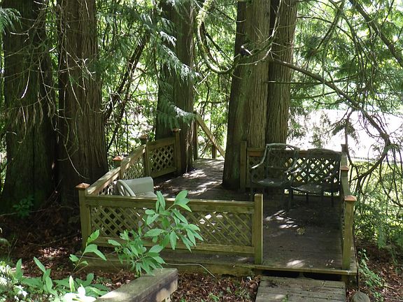 Secluded deck next on garden terrace