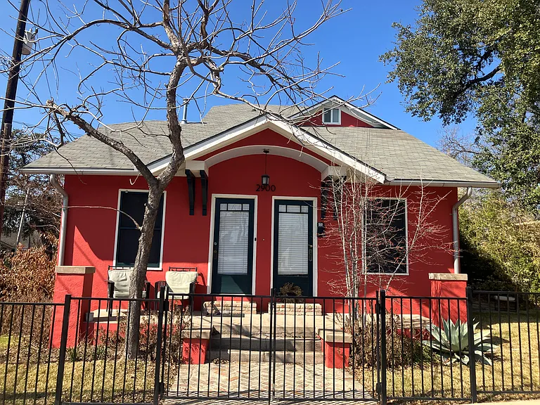 House is a single family house, second door is a historic decoration.