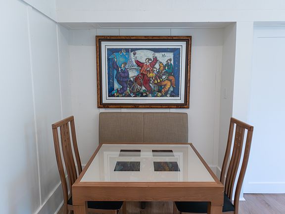 Serigraph by Michael Kachan in the dining area