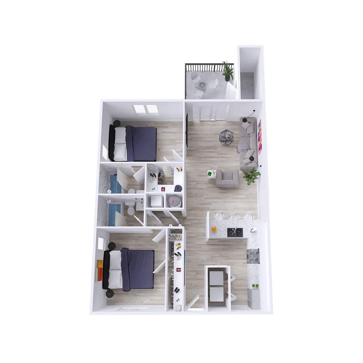 Floor plan B2 Renovated