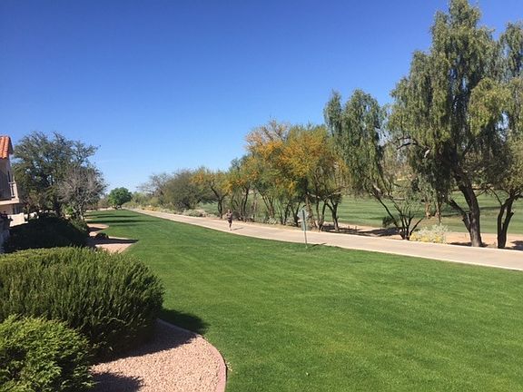 Walking path outside door