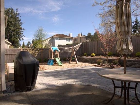 Fully fenced backyard