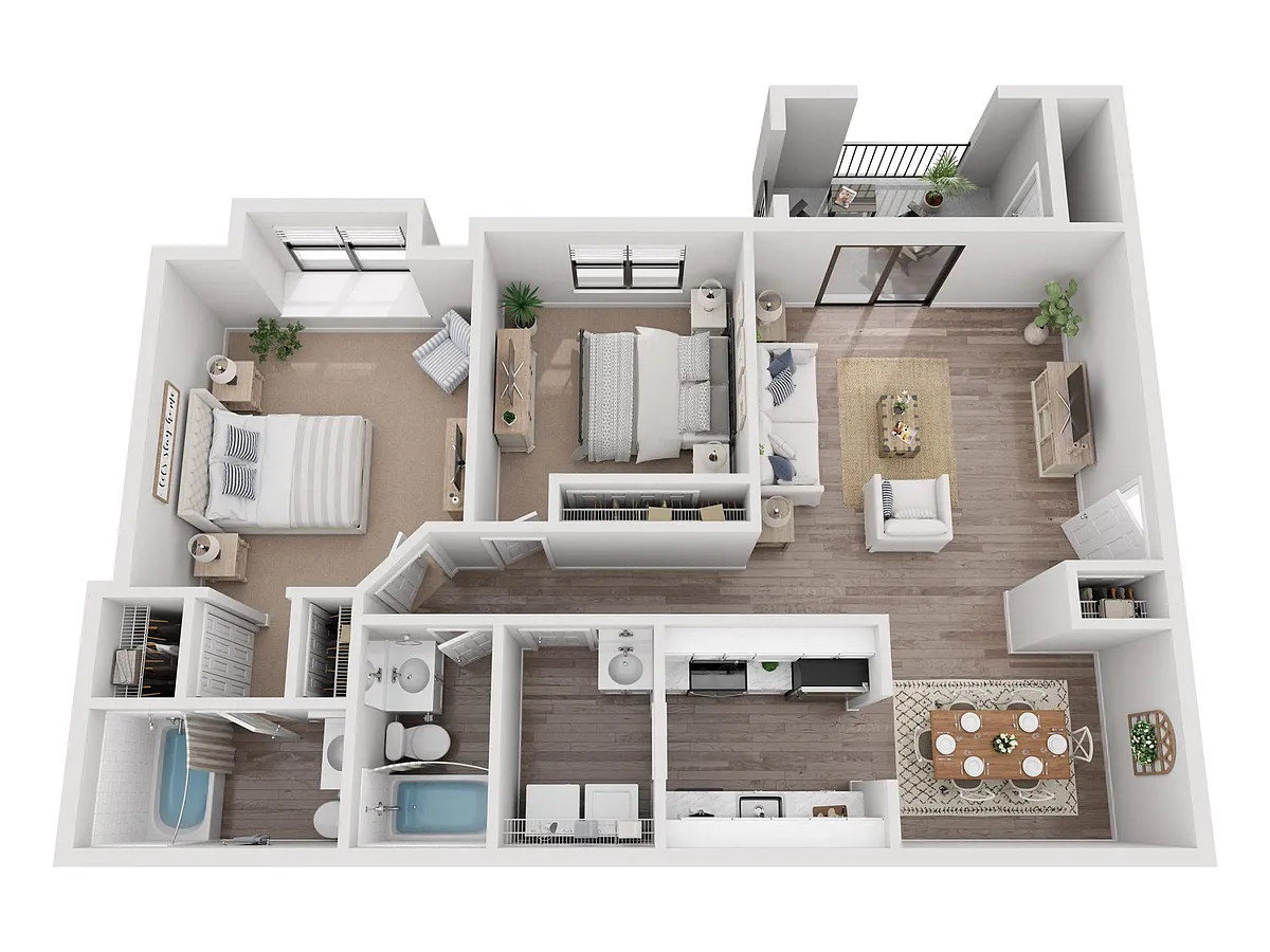 Floor plan 2X2 A
