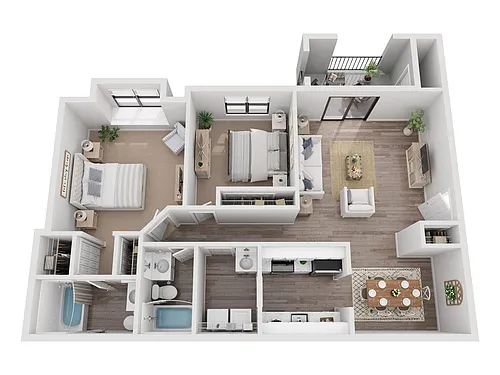 Floor plan 2X2 A