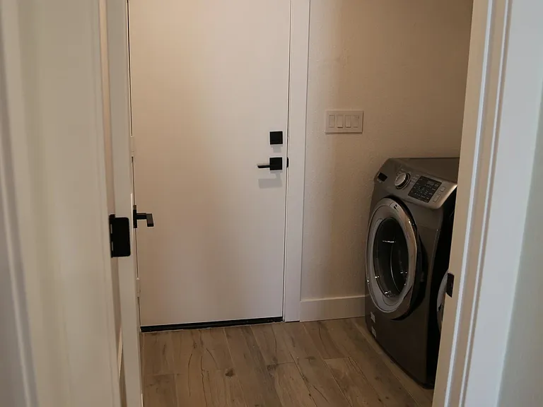 Door to 2 car garage