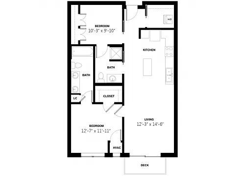 Floor plan Two Bedroom 7