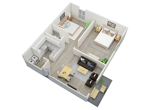 Floor plan Two Bedroom