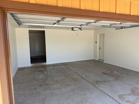 Additional storage area off garage