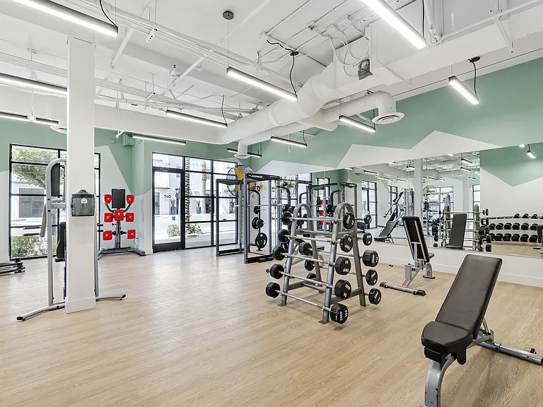 Step into the newly revamped gym at The Michael B apartments - where every workout feels like a breath of fresh air.