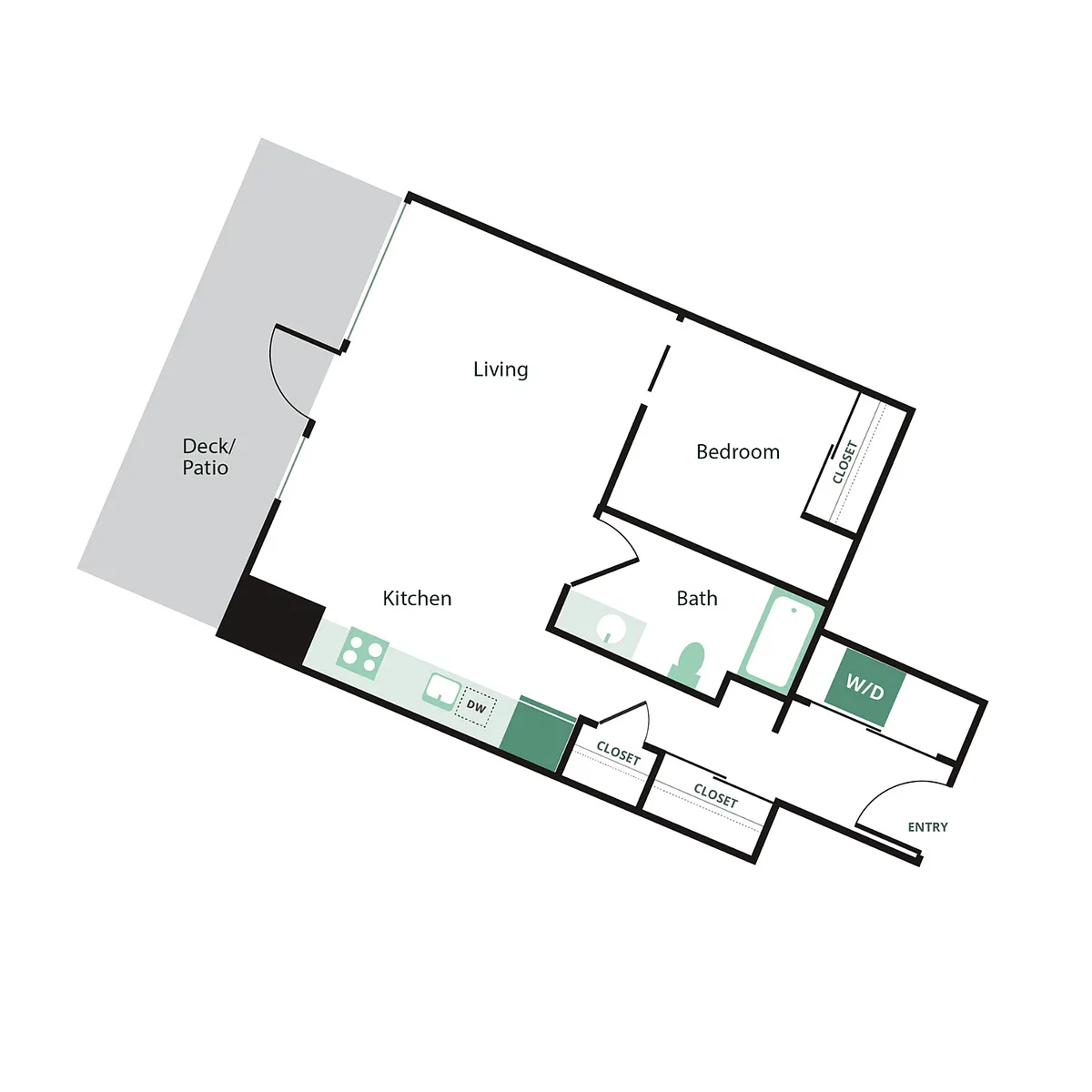 Floor plan 1X1 - B6
