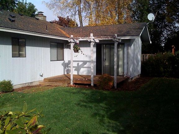 Private, fenced backyard - manageable size for low maintenance.