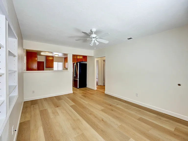 Livingroom looking into kitchen