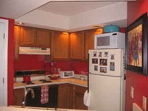 Bright, cheery kitchen