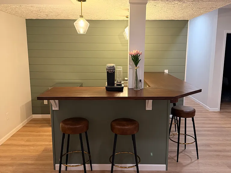 Wet bar in the finished basement