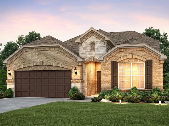 The Mooreville, a two-story home with 2-car cedar garage, shown with Home Exterior C