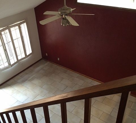 from the top of stairs