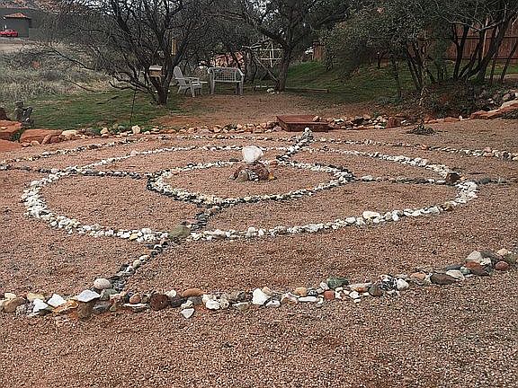 Sacred Stone Circle in Back