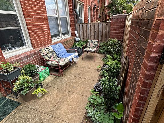 Private patio and garden last summer
