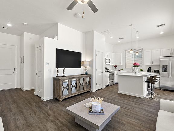 Two Bedroom Tortolita Floorplan Living Room and Kitchen