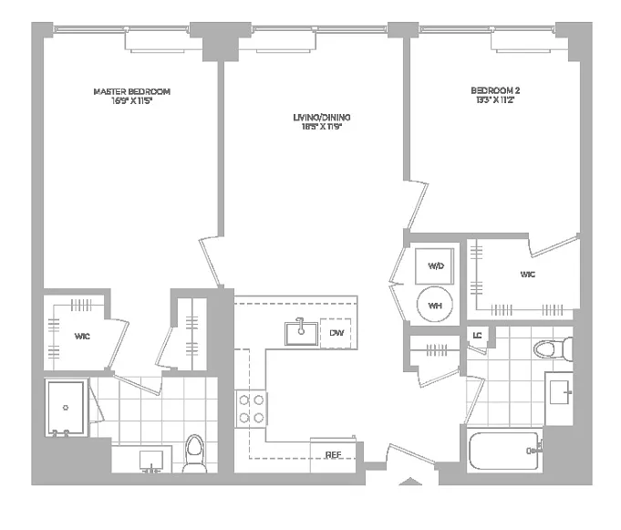 Floor plan B1 -2X2