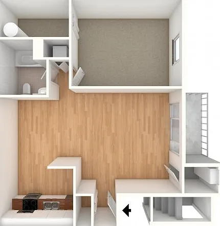 One bedroom floor plan One bedroom floor plan