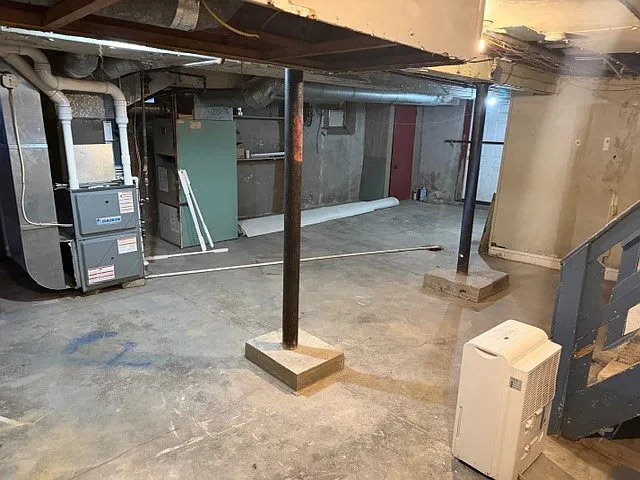 Ample storage in basement