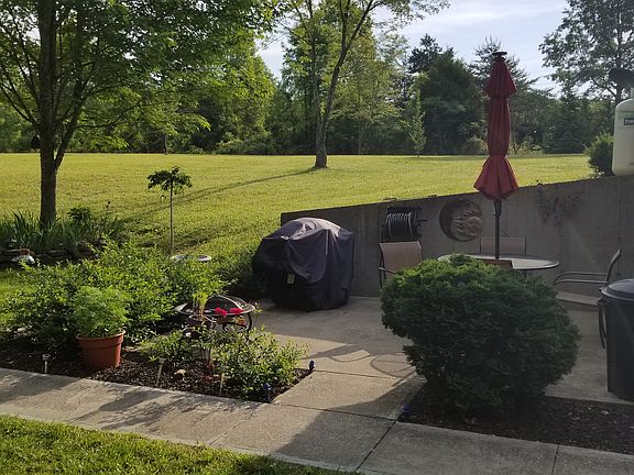 Patios on each end of house