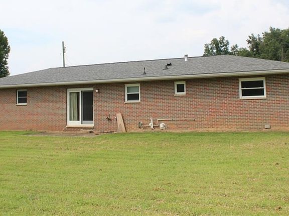 View of the back of the home. Brick all around.