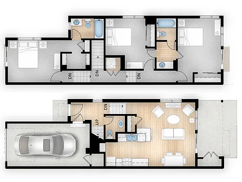 Floor plan 3 Bed 2.5 Bath - C1