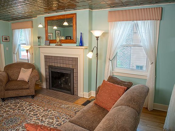 Living room fireplace