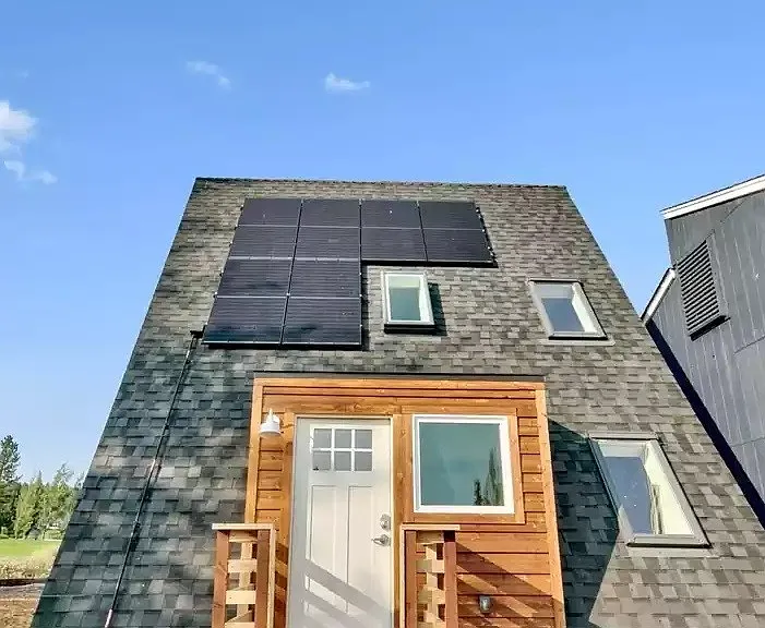 Side entrance and solar panels