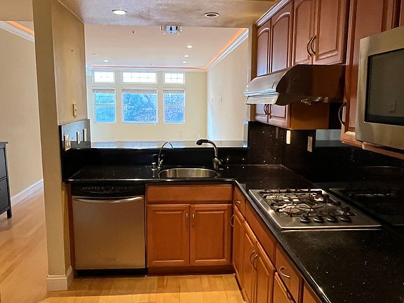 kitchen with bar top