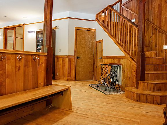 Front door to office & bath